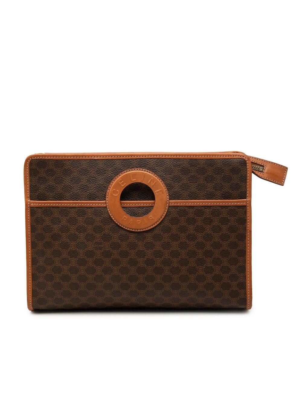 Celine Macadam Coated Canvas Clutch #317689C36B